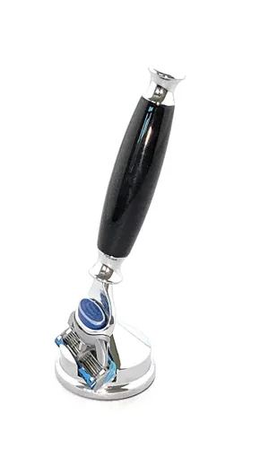 Vista 2 de G.B.S Weighted Safety Razor Stand Base Polished Steel Protect & Dry Razor, Fits 5 and 3 Shaving Razor Blades