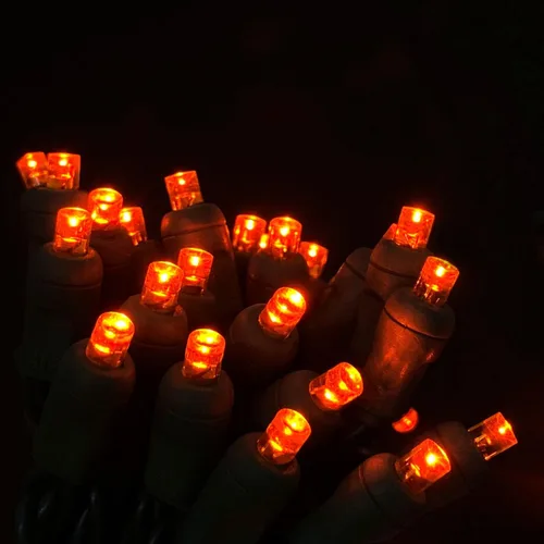 Vista 2 de Mini luces LED de Navidad de 0.197 in, tira de luces LED para decoración de árboles de Navidad en exteriores e interiores, grado comercial, cable