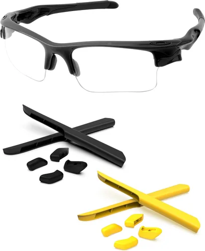 Vista 21 de Piezas de nariz de repuesto y calcetines de oreja Kits de goma para Oakley Fast Jacket OO9097/Fast Jacket XL OO9156 Negro