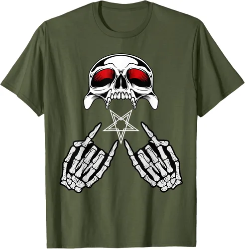 Vista 31 de Camisas de metal pesado con diseño de abanico de metal Negro