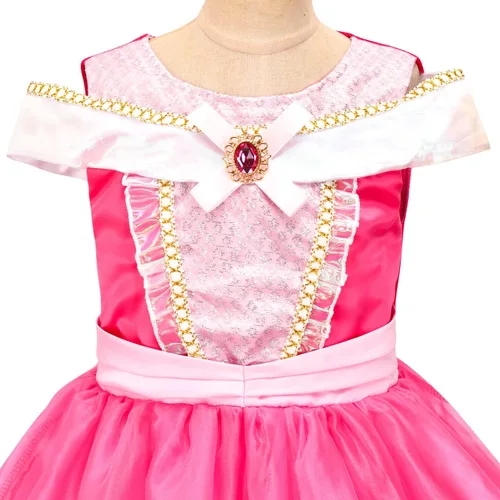 Vista 4 de Avady Belle Princess Dress for Girls Layered Off Shoulder Princess Dress Up Kids Halloween Costume