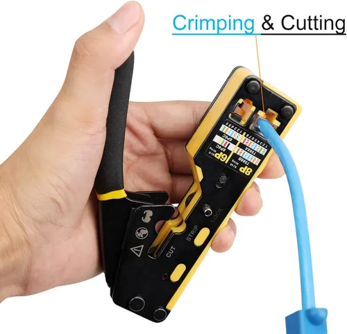 Vista 9 de Solsop Pasa a través del kit de herramientas de crimpado RJ45 Ethernet