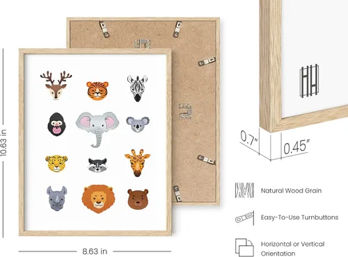 Vista 3 de Haus and Hues - Juego de 4 impresiones artísticas de animales para guardería, decoración de pared para niños y niñas, decoración de habitación