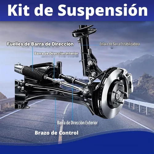 Vista 7 de Brazo de control, 14 piezas de suspensión delantera inferior kit rótulas