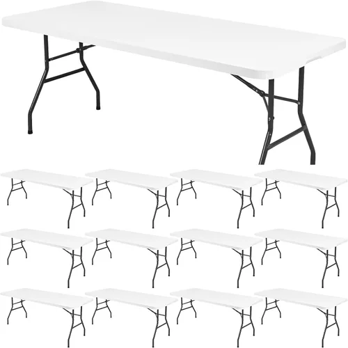 Vista 8 de fani 12 manteles de elastano para mesa de pícnic, elásticos ajustables para mesas rectangulares de 4 pies, cubierta lavable para mesa de patio