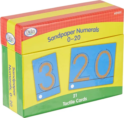 Vista 4 de Didax Educational Resources Números de papel de lija 0-20 Tarjetas