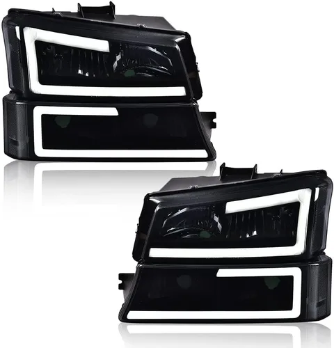 Vista 11 de PIT66 Faros LED, Compatible con 2003-2006 Chevy Silverado 1500 2500 3500 HD 2003 2004 2005 2006, Compatible con 2003-2006 Chevy Avalanche 1500 2500