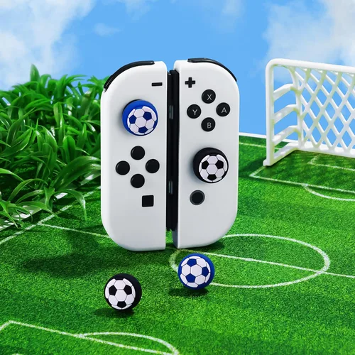 Vista 5 de 4 empuñaduras para el pulgar de Nintendo Switch Joy-Con Joystick, lindos accesorios de silicona suave compatibles con Nintendo Switch OLED Lite