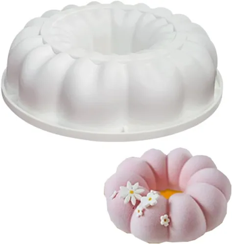 Vista 8 de Molde de silicona para pastel de mousse francés de una sola flor, crisantemo, girasol, dona, pastel, barra de jabón de glicerina, molde de silicona