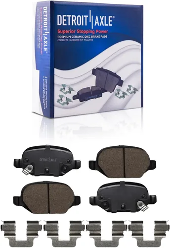 Vista 24 de Detroit Axle - Kit de freno trasero para Chrysler Town & Country Dodge Grand Caravan VW Routan, repuesto de pastillas de freno de cerámica