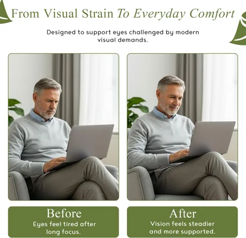 Vista 6 de Vision - Formulado por expertos, mezcla natural y robusta para el bienestar de los ojos, con luteína, zeaxantina, astaxantina, zinc, tiamina