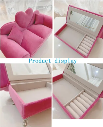 Vista 2 de fummo Adecuado para cajas de almacenamiento de joyas, muebles pequeños de simulación de estilo europeo, aretes, collares, anillos, cajas