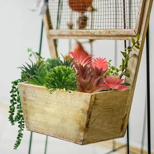Vista 6 de QUOZUO Plantas suculentas artificiales, 14 plantas suculentas coloridas, mini suculentas falsas para manualidades, hogar, jardín, oficina, fiesta