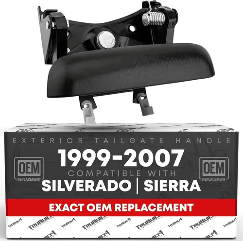 Vista 9 de T1A Panel para manija de puerta trasera con clip metálico - Compatible con Chevrolet Silverado 1500 2500 3500 1999-2006; 99-06 GMC Sierra 1500 2500