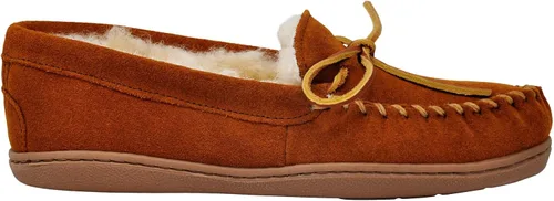 Vista 6 de Minnetonka Moc de suela dura de oveja para mujer, Tan dorado