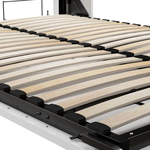 Vista 9 de Bestar Pur Queen Murphy - Mueble de cama y estantería con cajones, cama de pared de 90 pulgadas que ahorra espacio