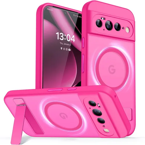 Vista 21 de CANSHN Funda magnética para Google Pixel 9 Pro XL (6.8 pulgadas), mejorada [protección completa de la cámara] [compatible con Magsafe]