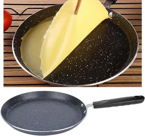 Vista 9 de Yosoo Sartén antiadherente, utensilios de cocina de aleación de aluminio de calentamiento rápido con mango a prueba de calor para desayuno