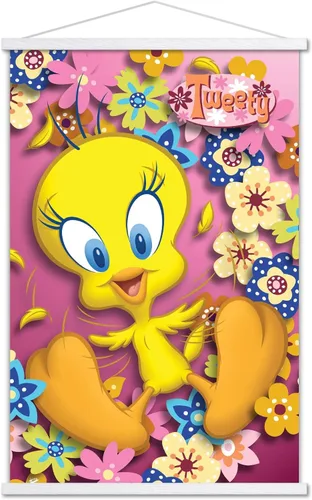 Vista 20 de Trends International Looney Tunes - Póster de pared de Tweety Bird de poder, 14.725 x 22.375 pulgadas, versión enmarcada de madera de granero