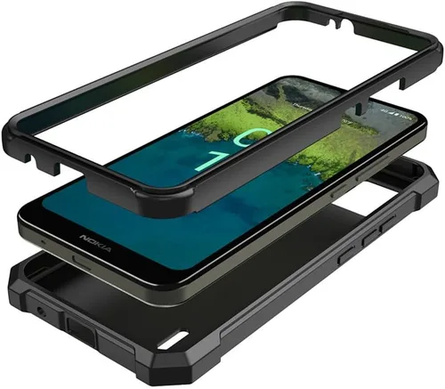 Vista 5 de Nokia C110 - Funda con protector de pantalla, protección de cuerpo completo, resistente a prueba de golpes, para Nokia C110 N156DL, color negro