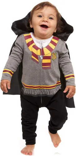 Vista 2 de Harry Potter Disfraz de bebé niño con capa extraíble con capucha, regalos para niños - Bebé