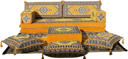 Vista 18 de arabicsofa Sofá de piso árabe Jalsa - Sofá tradicional hecho a mano para sala de estar