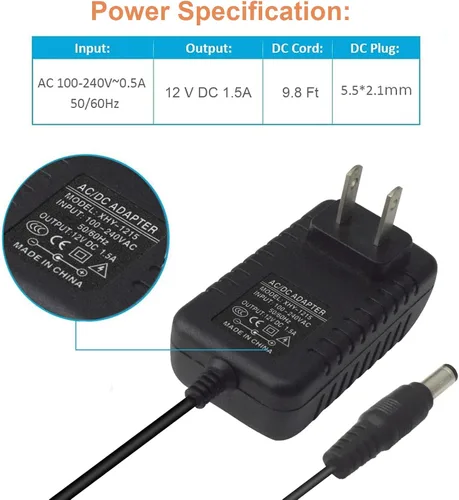 Vista 4 de Cargador adaptador de corriente CA/CC de 10 pies para Yamaha PA-130 PA150 PSS-50 PA-3 PA-3B PA-3C PA-40 PA-5 para Yamaha PSR, YPG, YPT, DGX, DD, EZ