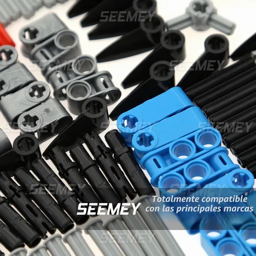 Vista 2 de SEEMEY Ladrillos de conectores de eje 884pcs compatibles con piezas