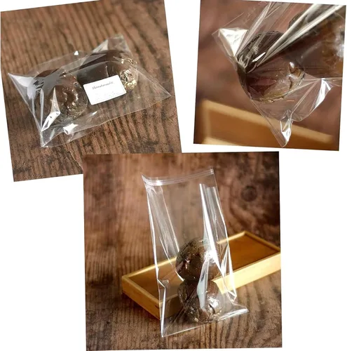 Vista 14 de Bolsas de celofán autosellantes, bolsa para barra de pretzel, bolsas de celofán resellables transparentes de 2 x 10 pulgadas, autoadhesivas, 100
