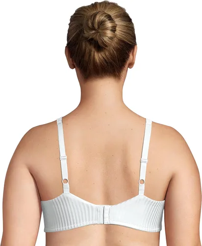 Vista 2 de Playtex Sujetador inalámbrico para mujer, brasier sin varillas Secrets Perfectamente liso, cobertura completa, US4707, Raya piel