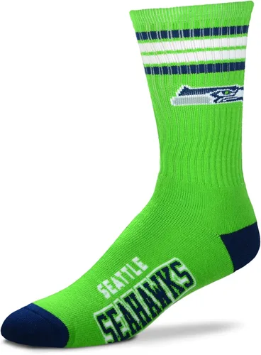 Vista 23 de For Bare Feet NFL Officially Licensed Crew Socks, 4 Stripe Deuce