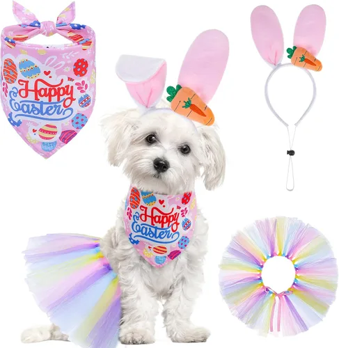 Vista 21 de SCENEREAL Suministros para fiesta de cumpleaños para perros, bandana de cumpleaños para perro, juego de collar de pajarita con números de Niño azul