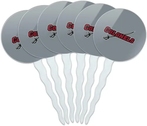 Vista 292 de Abilene Christian - Juego de 6 palillos para cupcakes con logotipo secundario