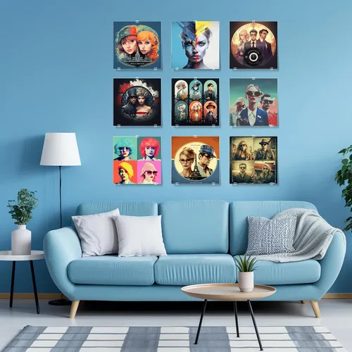Vista 7 de Expositor de discos de vinilo, soporte para discos de vinilo, soporte de pared, soporte de acrílico para discos de vinilo para montaje en pared