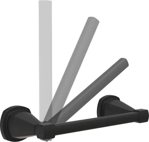Vista 2 de Delta Soporte de papel higiénico giratorio Negro mate Soporte de pared Accesorios de baño Stryke