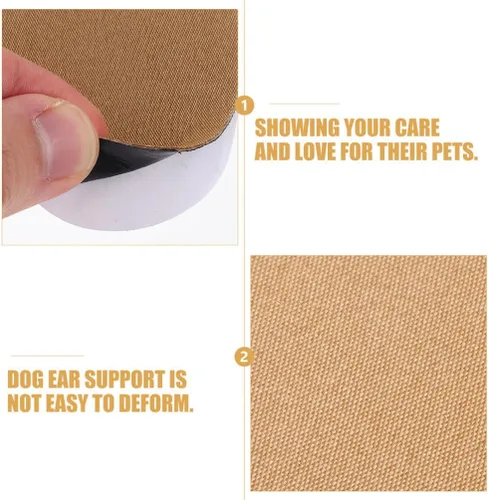 Vista 7 de Toddmomy Calcomanías de soporte para orejas de perro, 2 cajas de calcomanías de corrección de orejas para cachorros, herramienta de publicación
