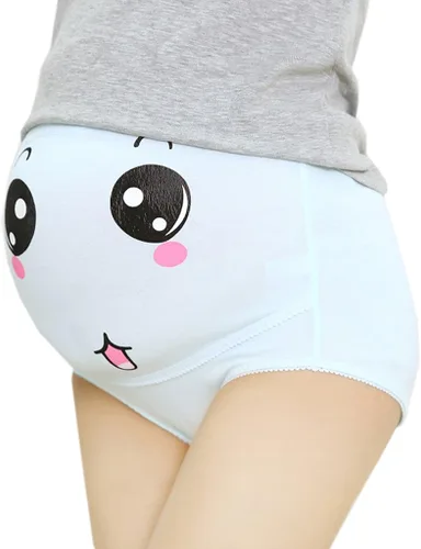 Vista 3 de Cotton Whisper 3 paquetes de pantys ajustables con estampado de sonridad de embarazo maternidad