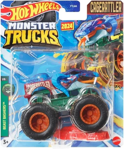 Vista 3 de Hot Wheels Monster Trucks Nuevo para 2024 escala 1:64 (Beetle Freestyle Wreckers 1/12)