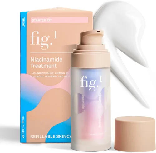 Vista 9 de Fig.1 Recarga de suero facial de niacinamida para pieles sensibles 4% de niacinamida, suero brillante e hidratante para cara, tratamiento