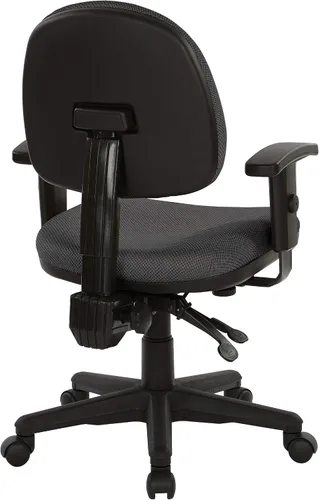 Vista 3 de Office Star - Silla de oficina ergonómica esculpida para gerente con brazos ajustables, tela de esquisto de diamante