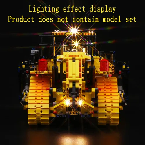Vista 6 de GEAMENT Kit de luces LED compatible con Lego Cat D11 niveladora controlada por aplicación – para el juego de modelos Technic 42131