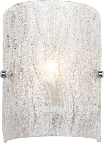 Vista 4 de Brilliance - Aplique de pared con 1 luz, acabado cromado con pantalla de vidrio de hielo brillante