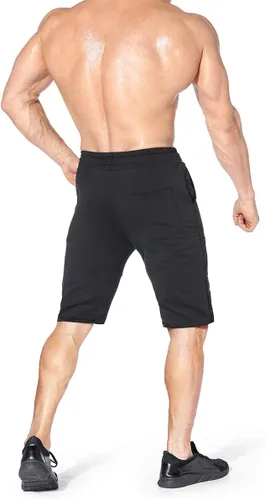Vista 4 de BROKIG Pantalones cortos de entrenamiento de malla para hombre, pantalones cortos de entrenamiento para gimnasio, fisicoculturismo, pantalones