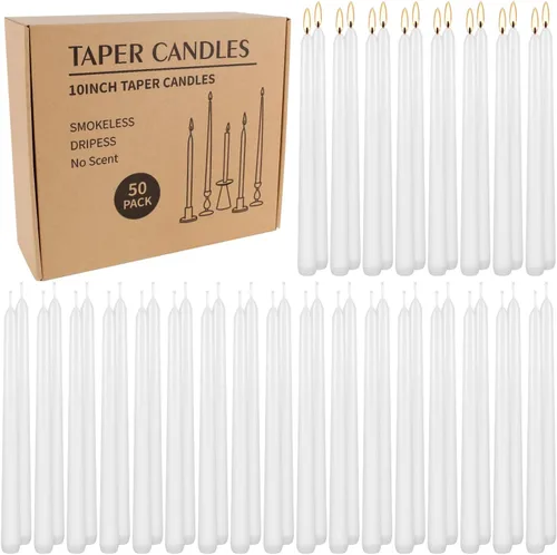 Vista 37 de Juego de 20 velas de pilar negras de 2 pulgadas de ancho x 4 pulgadas de alto, decoración elegante para el hogar, eventos y celebraciones, acabado