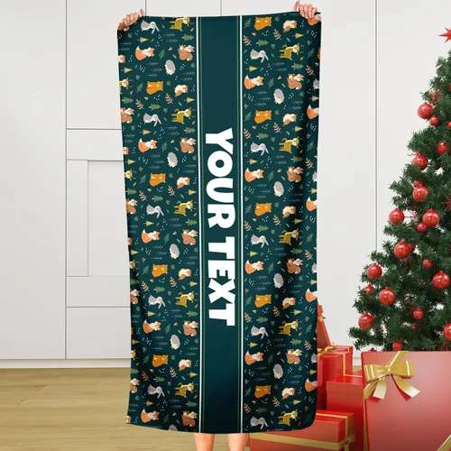Vista 5 de Toalla de baño o playa personalizada para niños, mariposas, nombre/texto personalizado, secado rápido/absorbente para baño de niños, regalo