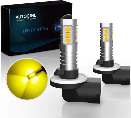 Vista 7 de AUTOGINE Bombillas LED antiniebla H3, 2000 lúmenes, extremadamente brillantes, 3030-SMD H3, bombillas LED con proyector para automóviles