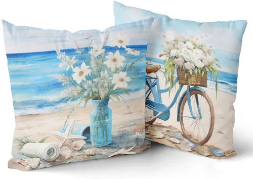 Vista 72 de Giwawa Juego de 2 fundas de almohada decorativas con diseño floral de girasol de 16 x 16 pulgadas, fundas de cojín decorativas para el hogar, sofá
