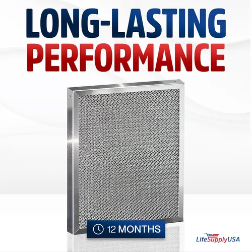 Vista 4 de Filtro de aire electrostático de 12x12x1, MERV 8, lavable, reutilizable, filtro de horno para CA/HVAC, ahorro de energía, fácil de limpiar, duradero