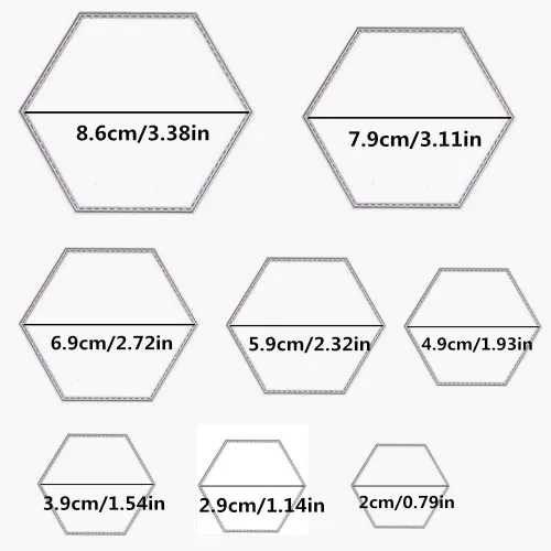 Vista 2 de Paquete de 3 plantillas de troqueles de corte de metal para hacer tarjetas y álbumes de recortes