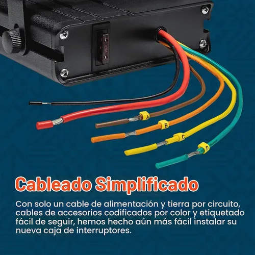 Vista 3 de True Mods - Caja de interruptor basculante de 4 bandas de 12 V [20 amperios máximo] [cables de 12 AWG] [12 voltios CC] SPST On/Off Rocker Toggle